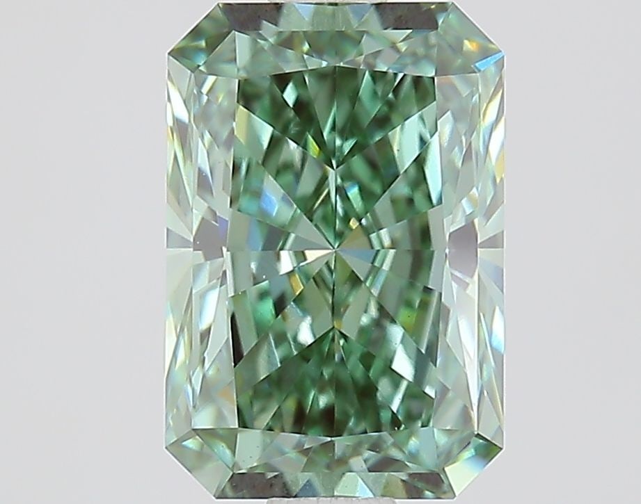 Loose Diamond - RADIANT 1.56ct Fancy Vivid Green VVS2: Loose Diamond - RADIANT 1.56ct Fancy Vivid Green VVS2 Source: This is a real non-mined Diamond that has been grown in a lab Shape: RADIANT Carats: 1.56 Color: Fancy Vivid Green Certification: IGI Vide