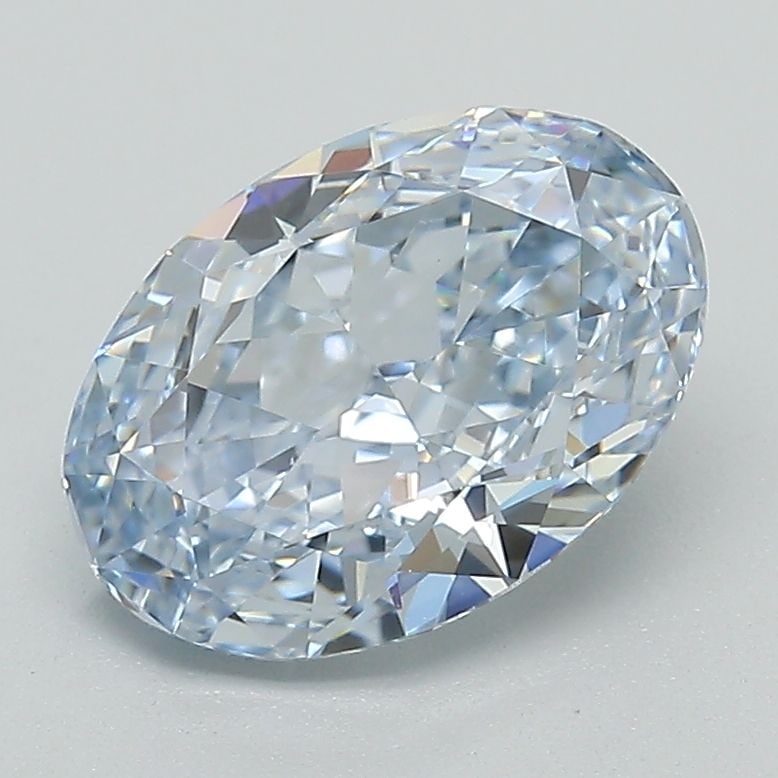 Loose Diamond - OVAL 2.07ct Fancy Intense Blue VS1: Loose Diamond - OVAL 2.07ct Fancy Intense Blue VS1 Source: This is a real non-mined Diamond that has been grown in a lab Shape: OVAL Carats: 2.07 Color: Fancy Intense Blue Certification: IGI Video: