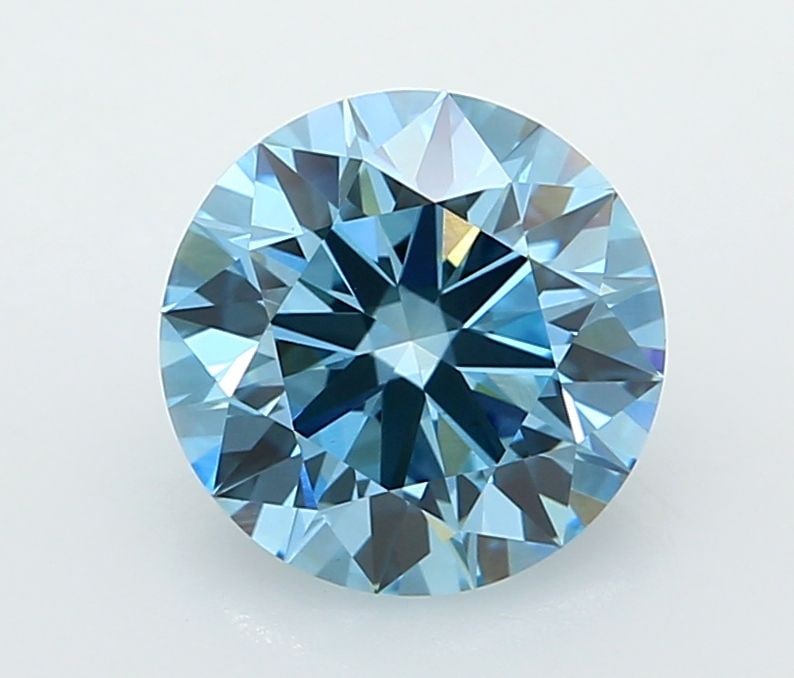 Ideal Loose Diamond - ROUND 2.04ct Fancy Vivid Blue VVS2: Ideal Loose Diamond - ROUND 2.04ct Fancy Vivid Blue VVS2 Source: This is a real non-mined Diamond that has been grown in a lab Shape: ROUND Carats: 2.04 Color: Fancy Vivid Blue Certification: IGI Vide