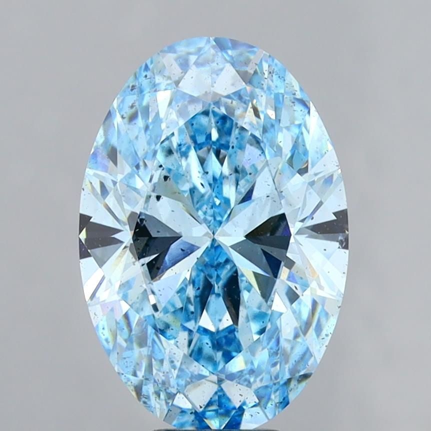 Loose Diamond - OVAL 8.03ct Fancy Vivid Blue SI2: Loose Diamond - OVAL 8.03ct Fancy Vivid Blue SI2 Source: This is a real non-mined Diamond that has been grown in a lab Shape: OVAL Carats: 8.03 Color: Fancy Vivid Blue Certification: IGI Video: