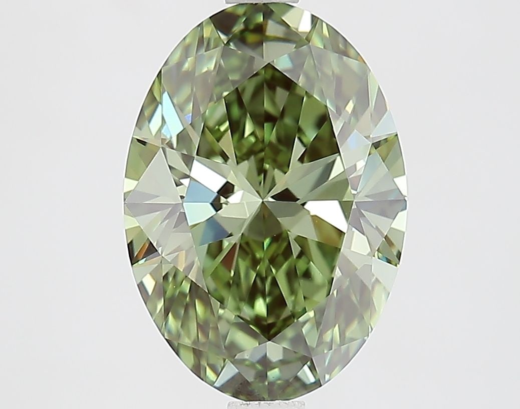 Loose Diamond - OVAL 3.0ct Fancy Vivid Green VVS2: Loose Diamond - OVAL 3.0ct Fancy Vivid Green VVS2 Source: This is a real non-mined Diamond that has been grown in a lab Shape: OVAL Carats: 3.0 Color: Fancy Vivid Green Certification: IGI Video: