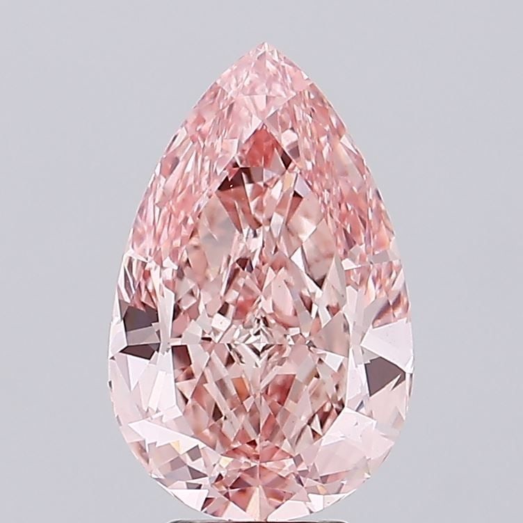 Loose Diamond - PEAR 5.22ct Fancy Vivid Pink VS1: Loose Diamond - PEAR 5.22ct Fancy Vivid Pink VS1 Source: This is a real non-mined Diamond that has been grown in a lab Shape: PEAR Carats: 5.22 Color: Fancy Vivid Pink Certification: IGI Video: