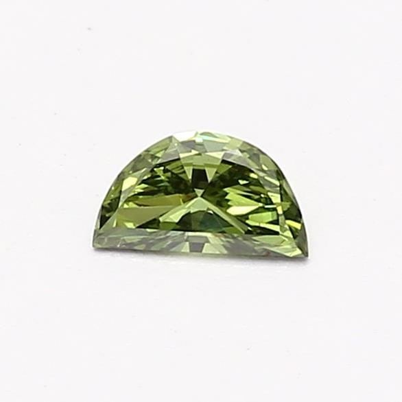 Loose Diamond - HALF MOON 0.19ct Fancy Vivid Green VS1: Loose Diamond - HALF MOON 0.19ct Fancy Vivid Green VS1 Source: This is a real non-mined Diamond that has been grown in a lab Shape: HALF MOON Carats: 0.19 Color: Fancy Vivid Green Certification: