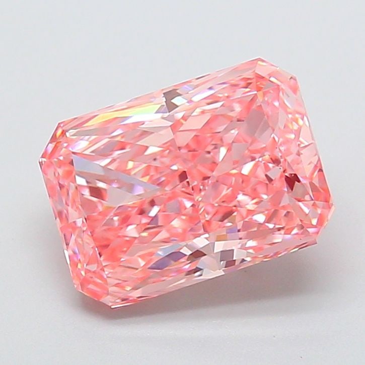 Loose Diamond - RADIANT 4.03ct Fancy Vivid Pink VS1: Loose Diamond - RADIANT 4.03ct Fancy Vivid Pink VS1 Source: This is a real non-mined Diamond that has been grown in a lab Shape: RADIANT Carats: 4.03 Color: Fancy Vivid Pink Certification: IGI