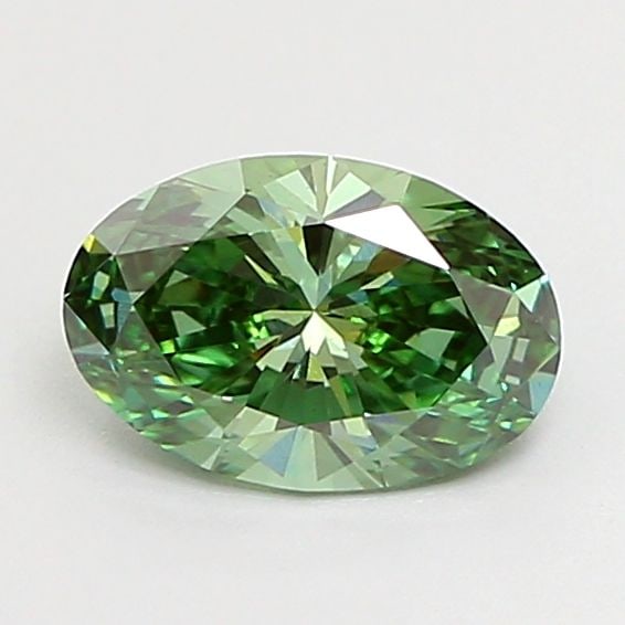 Loose Diamond - OVAL 0.8ct Fancy Vivid Green VS1: Loose Diamond - OVAL 0.8ct Fancy Vivid Green VS1 Source: This is a real non-mined Diamond that has been grown in a lab Shape: OVAL Carats: 0.8 Color: Fancy Vivid Green Certification: IGI Video:
