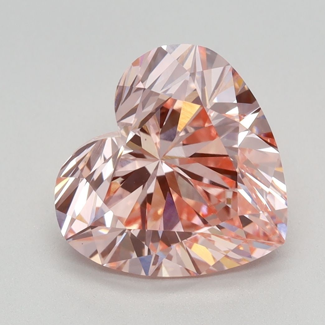 Loose Diamond - HEART 2.72ct Fancy Vivid Pink VS1: Loose Diamond - HEART 2.72ct Fancy Vivid Pink VS1 Source: This is a real non-mined Diamond that has been grown in a lab Shape: HEART Carats: 2.72 Color: Fancy Vivid Pink Certification: IGI Video: