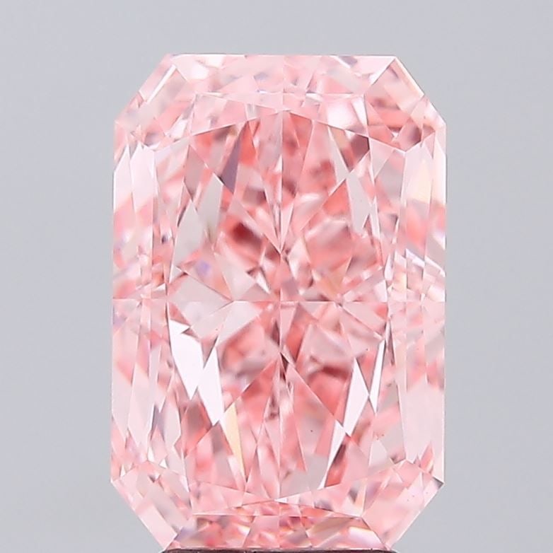 Loose Diamond - RADIANT 5.01ct Fancy Vivid Pink VVS2: Loose Diamond - RADIANT 5.01ct Fancy Vivid Pink VVS2 Source: This is a real non-mined Diamond that has been grown in a lab Shape: RADIANT Carats: 5.01 Color: Fancy Vivid Pink Certification: IGI Video: