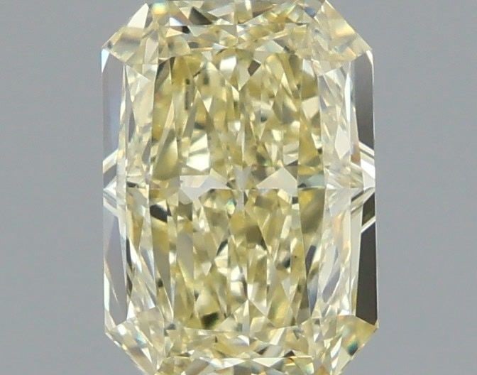 Loose Diamond - RADIANT 1.02ct Fancy Light Yellow VS1: Loose Diamond - RADIANT 1.02ct Fancy Light Yellow VS1 Source: This is a real non-mined Diamond that has been grown in a lab Shape: RADIANT Carats: 1.02 Color: Fancy Light Yellow Certification: IGI Vid