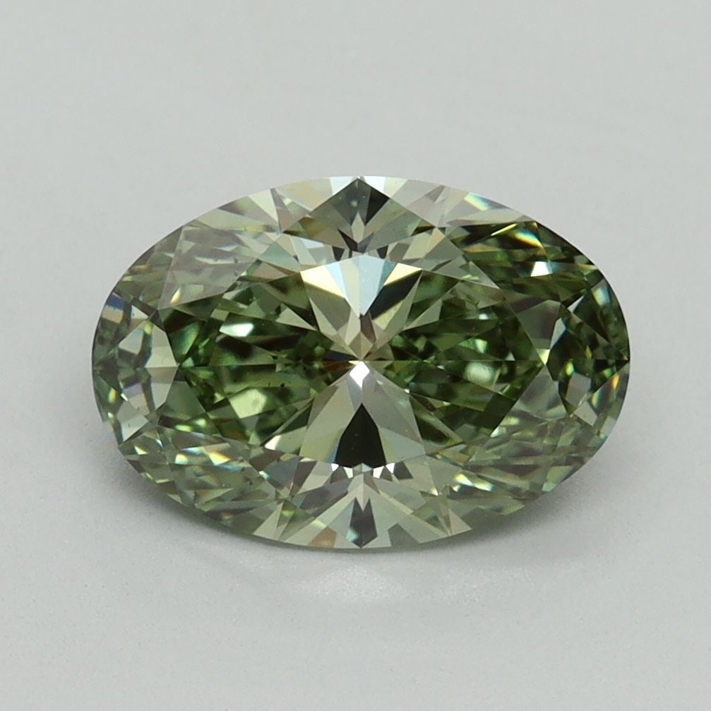 Loose Diamond - OVAL 2.08ct Fancy Vivid Green VS2: Loose Diamond - OVAL 2.08ct Fancy Vivid Green VS2 Source: This is a real non-mined Diamond that has been grown in a lab Shape: OVAL Carats: 2.08 Color: Fancy Vivid Green Certification: IGI Video: