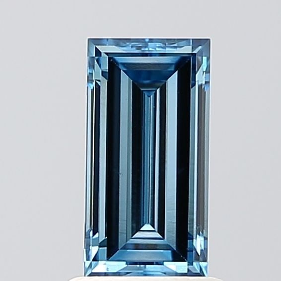 Loose Diamond - BAGUETTE 1.21ct Fancy Vivid Blue VS1: Loose Diamond - BAGUETTE 1.21ct Fancy Vivid Blue VS1 Source: This is a real non-mined Diamond that has been grown in a lab Shape: BAGUETTE Carats: 1.21 Color: Fancy Vivid Blue Certification: IGI Video
