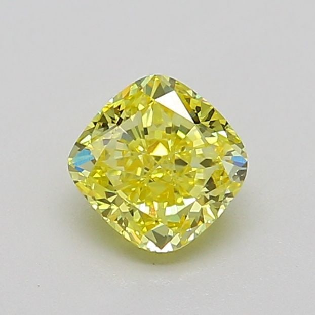 Loose Diamond - CUSHION MODIFIED 0.79ct Fancy Intense Yellow VVS2: Loose Diamond - CUSHION MODIFIED 0.79ct Fancy Intense Yellow VVS2 Source: This is a real non-mined Diamond that has been grown in a lab Shape: CUSHION MODIFIED Carats: 0.79 Color: Fancy Intense Yellow