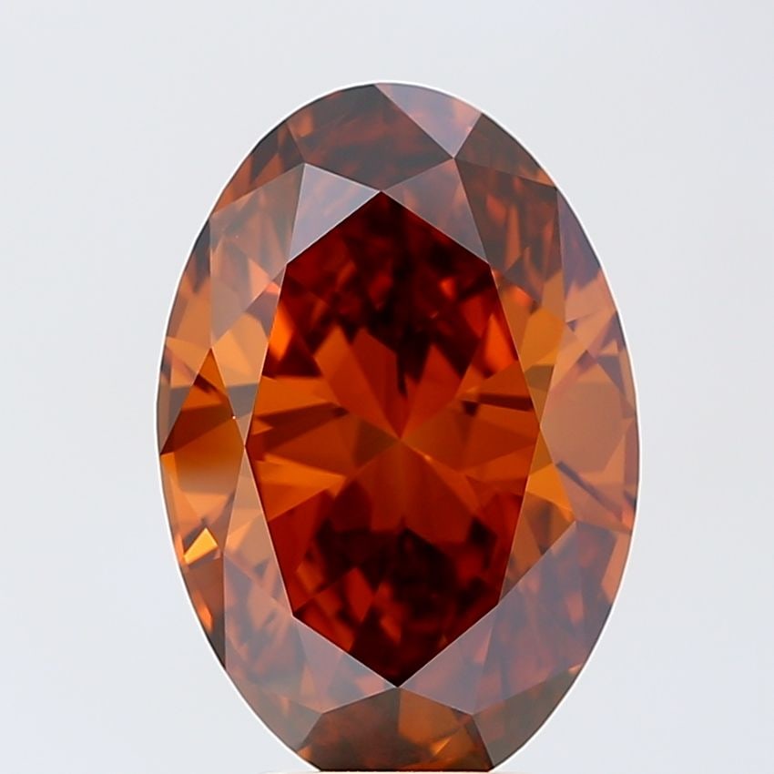 Loose Diamond - OVAL 5.02ct Fancy Deep Orange VS1: Loose Diamond - OVAL 5.02ct Fancy Deep Orange VS1 Source: This is a real non-mined Diamond that has been grown in a lab Shape: OVAL Carats: 5.02 Color: Fancy Deep Orange Certification: IGI Video: