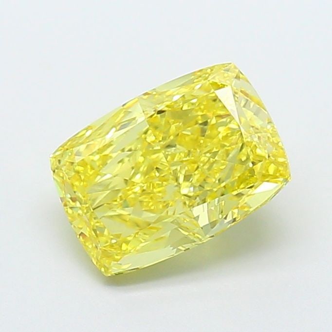 Loose Diamond - CUSHION MODIFIED 2.9ct Fancy Vivid Yellow VVS2: Loose Diamond - CUSHION MODIFIED 2.9ct Fancy Vivid Yellow VVS2 Source: This is a real non-mined Diamond that has been grown in a lab Shape: CUSHION MODIFIED Carats: 2.9 Color: Fancy Vivid Yellow Certi