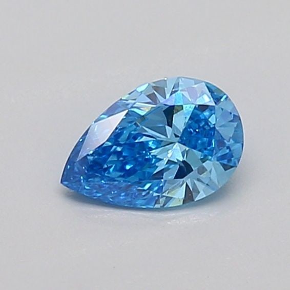 Loose Diamond - PEAR 0.33ct Fancy Vivid Blue VS1: Loose Diamond - PEAR 0.33ct Fancy Vivid Blue VS1 Source: This is a real non-mined Diamond that has been grown in a lab Shape: PEAR Carats: 0.33 Color: Fancy Vivid Blue Certification: IGI Video: