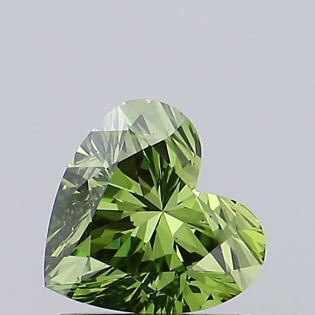 Loose Diamond - HEART 1.01ct Fancy Vivid Green VS1: Loose Diamond - HEART 1.01ct Fancy Vivid Green VS1 Source: This is a real non-mined Diamond that has been grown in a lab Shape: HEART Carats: 1.01 Color: Fancy Vivid Green Certification: IGI Video:
