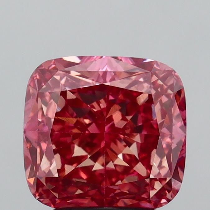 Loose Diamond - CUSHION MODIFIED 3.11ct Fancy Vivid Brownish Pink VS1 (1 of 1)