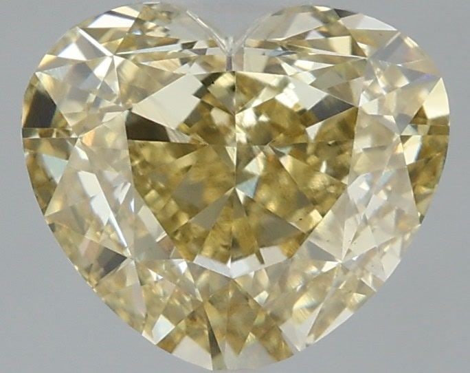 Loose Diamond - HEART 2.05ct Fancy Yellow VS1: Loose Diamond - HEART 2.05ct Fancy Yellow VS1 Source: This is a real non-mined Diamond that has been grown in a lab Shape: HEART Carats: 2.05 Color: Fancy Yellow Certification: IGI Video: