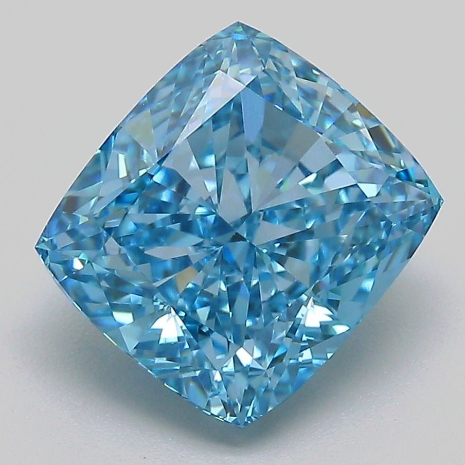 Loose Diamond - CUSHION MODIFIED 4.05ct Fancy Vivid Blue VVS2: Loose Diamond - CUSHION MODIFIED 4.05ct Fancy Vivid Blue VVS2 Source: This is a real non-mined Diamond that has been grown in a lab Shape: CUSHION MODIFIED Carats: 4.05 Color: Fancy Vivid Blue Certifi