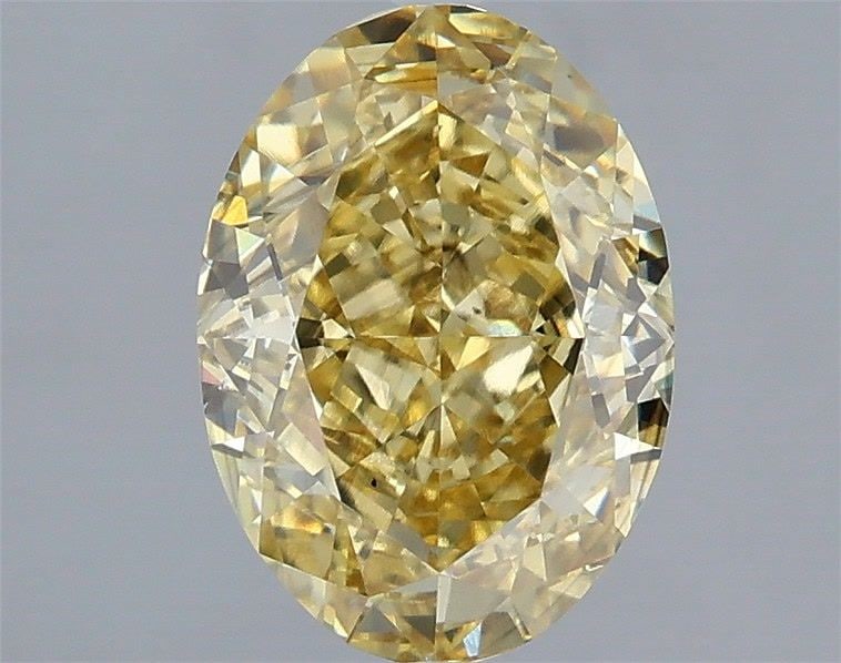 Loose Diamond - OVAL 2.59ct Fancy Intense Yellow VS2: Loose Diamond - OVAL 2.59ct Fancy Intense Yellow VS2 Source: This is a real non-mined Diamond that has been grown in a lab Shape: OVAL Carats: 2.59 Color: Fancy Intense Yellow Certification: IGI Video