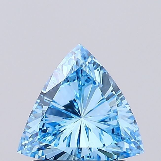 Loose Diamond - TRIANGULAR 0.86ct Fancy Vivid Blue VS1: Loose Diamond - TRIANGULAR 0.86ct Fancy Vivid Blue VS1 Source: This is a real non-mined Diamond that has been grown in a lab Shape: TRIANGULAR Carats: 0.86 Color: Fancy Vivid Blue Certification: IGI V