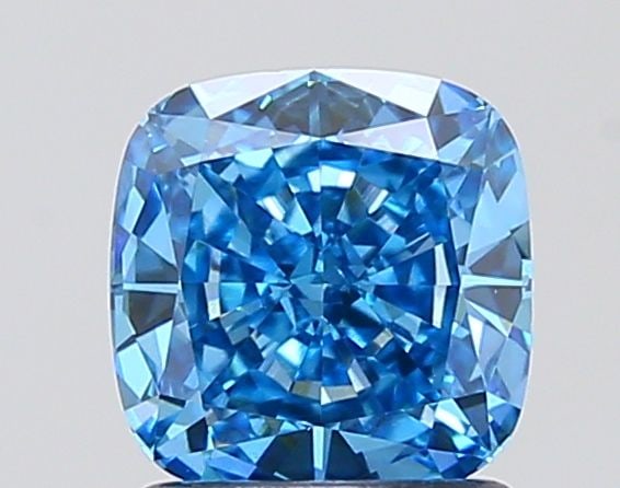 Loose Diamond - CUSHION MODIFIED 1.38ct Fancy Vivid Blue VVS2: Loose Diamond - CUSHION MODIFIED 1.38ct Fancy Vivid Blue VVS2 Source: This is a real non-mined Diamond that has been grown in a lab Shape: CUSHION MODIFIED Carats: 1.38 Color: Fancy Vivid Blue Certifi