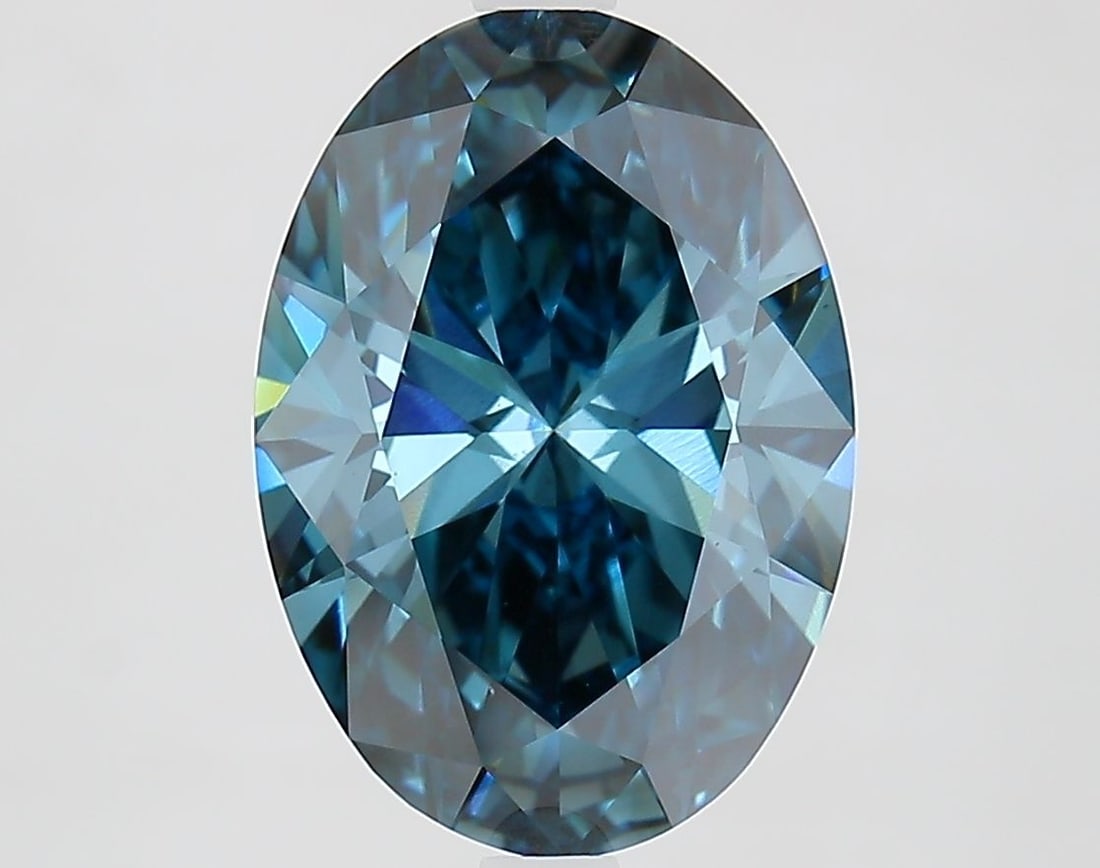 Loose Diamond - OVAL 4.0ct Fancy Deep Blue VS1: Loose Diamond - OVAL 4.0ct Fancy Deep Blue VS1 Source: This is a real non-mined Diamond that has been grown in a lab Shape: OVAL Carats: 4.0 Color: Fancy Deep Blue Certification: IGI Video: