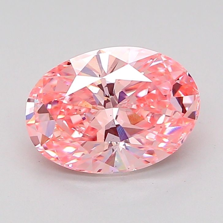 Loose Diamond - OVAL 1.99ct Fancy Vivid Pink VS2: Loose Diamond - OVAL 1.99ct Fancy Vivid Pink VS2 Source: This is a real non-mined Diamond that has been grown in a lab Shape: OVAL Carats: 1.99 Color: Fancy Vivid Pink Certification: IGI Video: