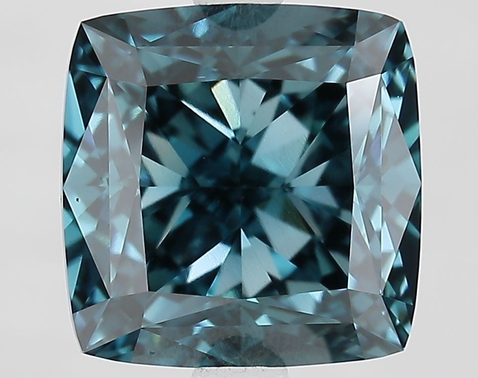 Loose Diamond - CUSHION MODIFIED 3.81ct Fancy Vivid Blue VVS2: Loose Diamond - CUSHION MODIFIED 3.81ct Fancy Vivid Blue VVS2 Source: This is a real non-mined Diamond that has been grown in a lab Shape: CUSHION MODIFIED Carats: 3.81 Color: Fancy Vivid Blue Certifi