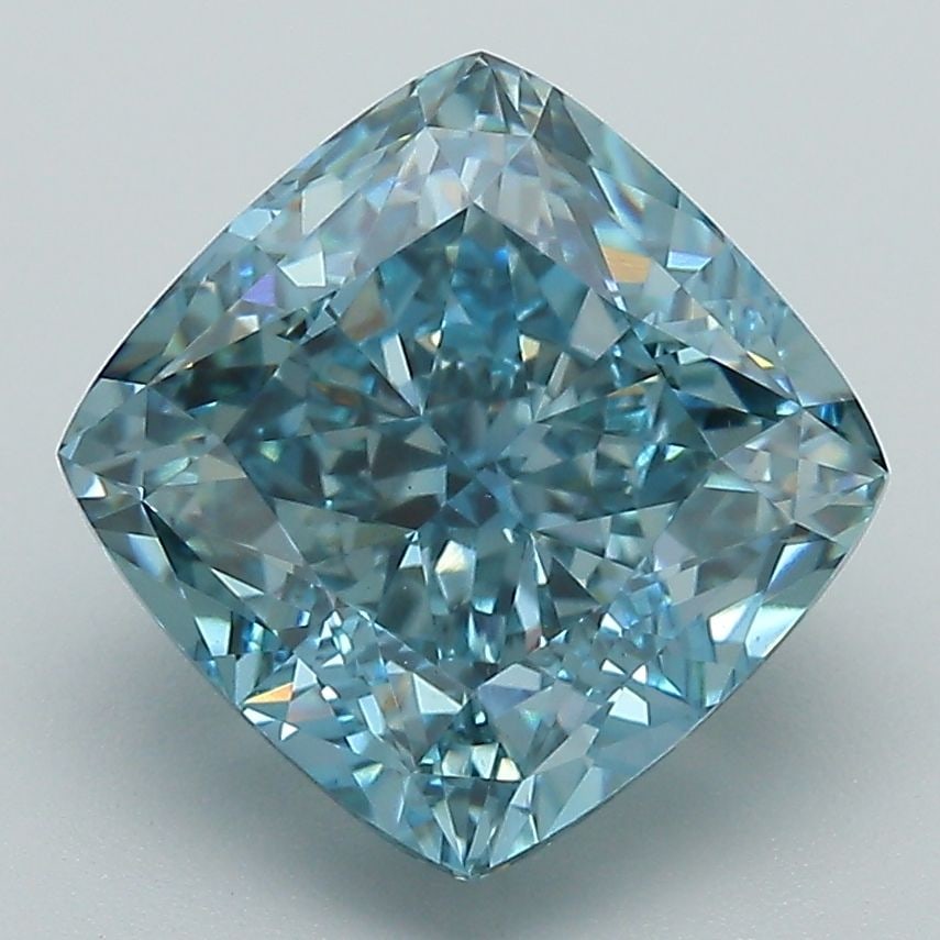 Loose Diamond - CUSHION MODIFIED 4.4ct Fancy Vivid Blue VVS2 (1 of 1)