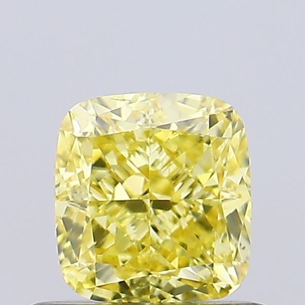 Loose Diamond - CUSHION MODIFIED 0.67ct Fancy Vivid Yellow VS1: Loose Diamond - CUSHION MODIFIED 0.67ct Fancy Vivid Yellow VS1 Source: This is a real non-mined Diamond that has been grown in a lab Shape: CUSHION MODIFIED Carats: 0.67 Color: Fancy Vivid Yellow Cert