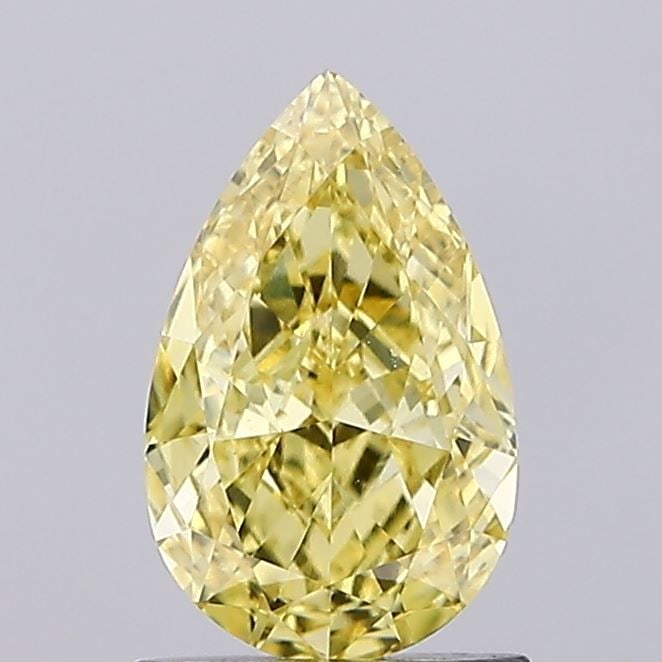 Loose Diamond - PEAR 1.18ct Fancy Vivid Yellow VVS2: Loose Diamond - PEAR 1.18ct Fancy Vivid Yellow VVS2 Source: This is a real non-mined Diamond that has been grown in a lab Shape: PEAR Carats: 1.18 Color: Fancy Vivid Yellow Certification: IGI Video:
