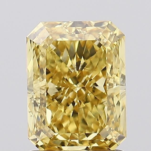 Loose Diamond - RADIANT 1.62ct Fancy Vivid Yellow VS2: Loose Diamond - RADIANT 1.62ct Fancy Vivid Yellow VS2 Source: This is a real non-mined Diamond that has been grown in a lab Shape: RADIANT Carats: 1.62 Color: Fancy Vivid Yellow Certification: IGI Vid