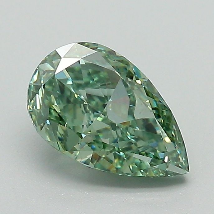Loose Diamond - PEAR 1.17ct Fancy Vivid Green VS1: Loose Diamond - PEAR 1.17ct Fancy Vivid Green VS1 Source: This is a real non-mined Diamond that has been grown in a lab Shape: PEAR Carats: 1.17 Color: Fancy Vivid Green Certification: IGI Video: