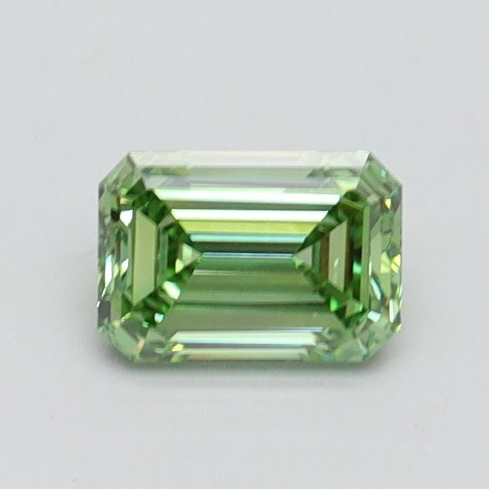 Loose Diamond - EMERALD 0.6ct Fancy Vivid Green VS2 (1 of 1)