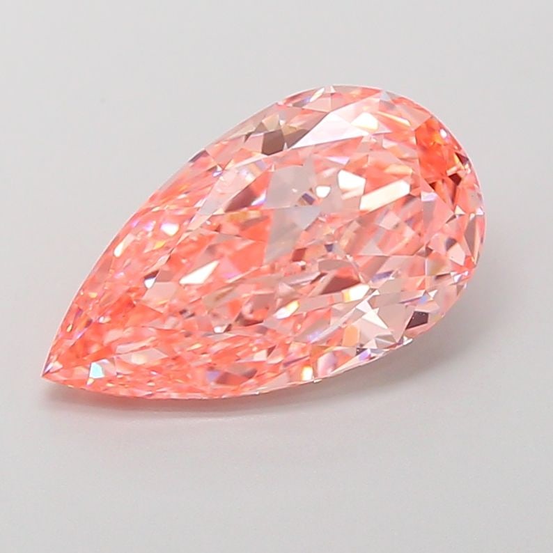 Loose Diamond - PEAR 4.19ct Fancy Vivid Pink VS1: Loose Diamond - PEAR 4.19ct Fancy Vivid Pink VS1 Source: This is a real non-mined Diamond that has been grown in a lab Shape: PEAR Carats: 4.19 Color: Fancy Vivid Pink Certification: IGI Video: