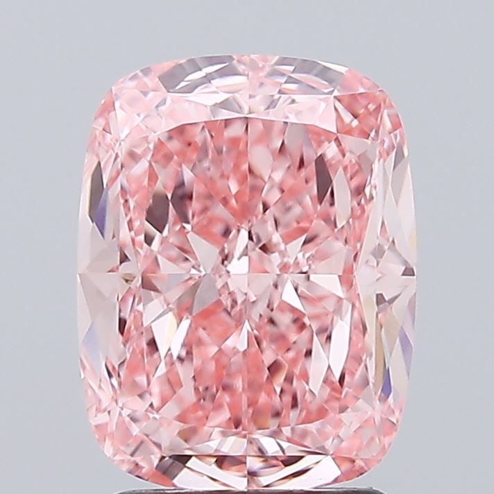 Loose Diamond - CUSHION MODIFIED 2.64ct Fancy Vivid Pink VVS2: Loose Diamond - CUSHION MODIFIED 2.64ct Fancy Vivid Pink VVS2 Source: This is a real non-mined Diamond that has been grown in a lab Shape: CUSHION MODIFIED Carats: 2.64 Color: Fancy Vivid Pink Certifi
