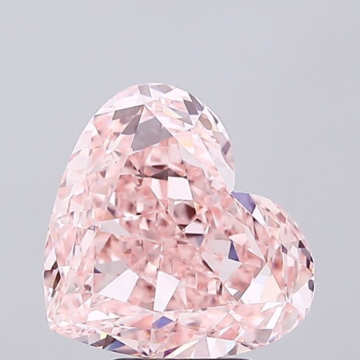 Loose Diamond - HEART 5.11ct Fancy Intense Pink VVS2: Loose Diamond - HEART 5.11ct Fancy Intense Pink VVS2 Source: This is a real non-mined Diamond that has been grown in a lab Shape: HEART Carats: 5.11 Color: Fancy Intense Pink Certification: IGI Video: