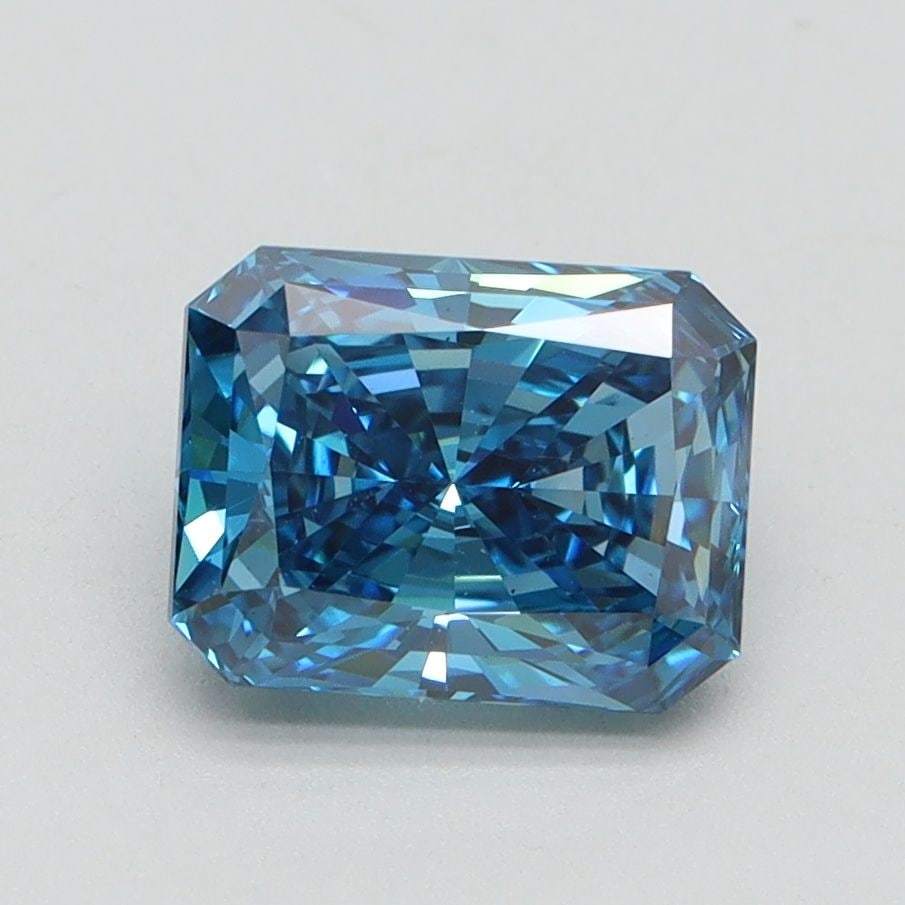 Loose Diamond - RADIANT 1.62ct Fancy Vivid Blue VS1: Loose Diamond - RADIANT 1.62ct Fancy Vivid Blue VS1 Source: This is a real non-mined Diamond that has been grown in a lab Shape: RADIANT Carats: 1.62 Color: Fancy Vivid Blue Certification: IGI Video: