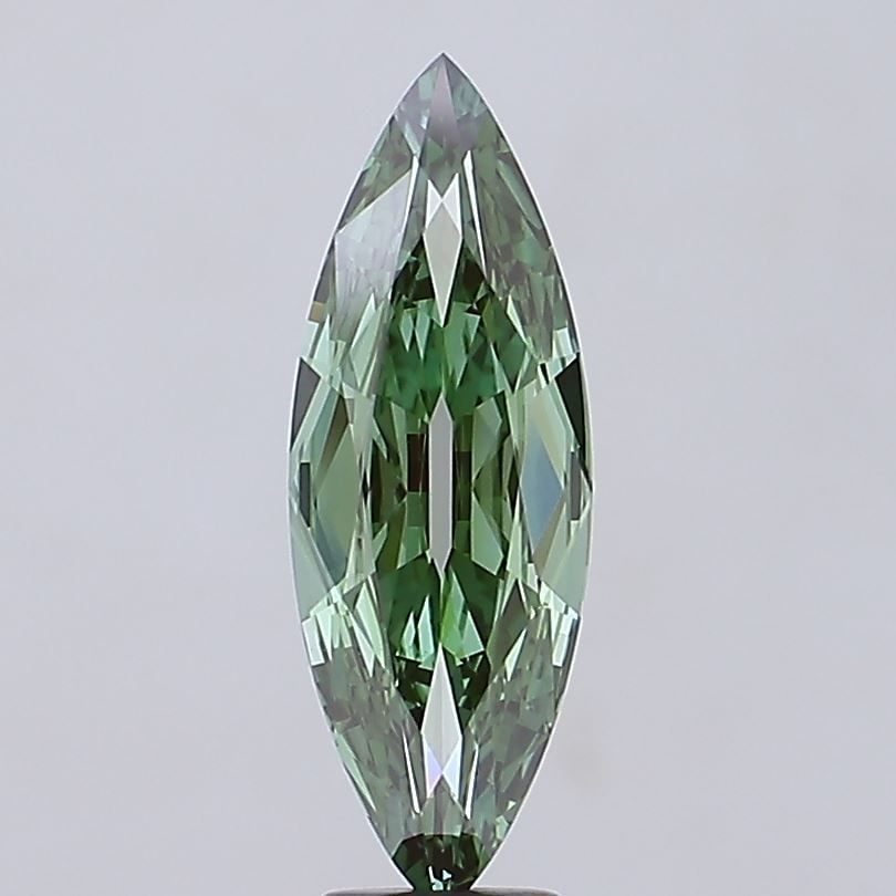 Loose Diamond - MARQUISE 4.07ct Fancy Vivid Green VS1: Loose Diamond - MARQUISE 4.07ct Fancy Vivid Green VS1 Source: This is a real non-mined Diamond that has been grown in a lab Shape: MARQUISE Carats: 4.07 Color: Fancy Vivid Green Certification: IGI Vid