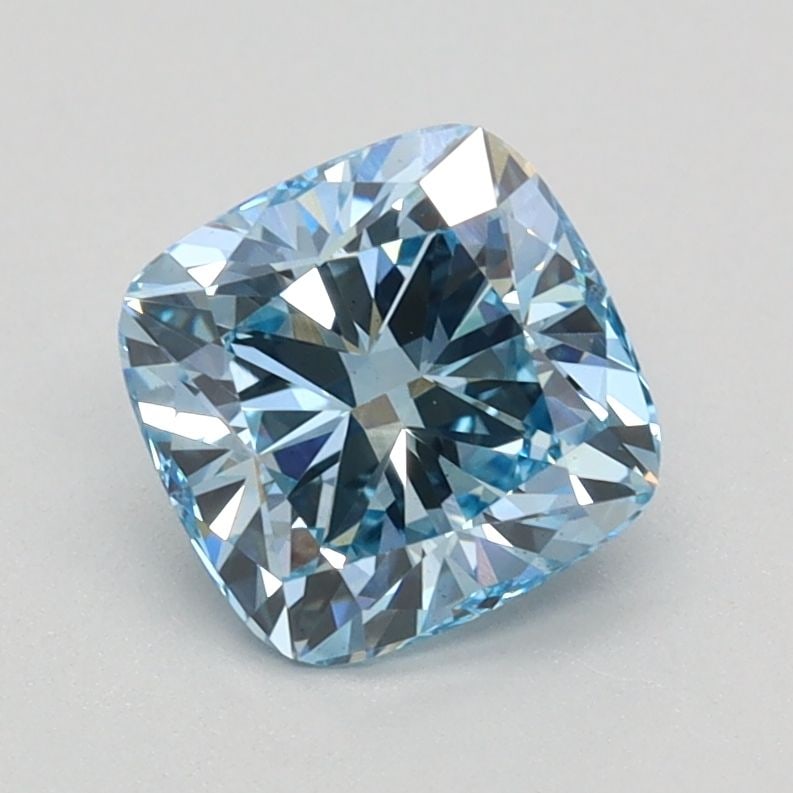 Loose Diamond - CUSHION BRILLIANT 1.1ct Fancy Vivid Blue VS1: Loose Diamond - CUSHION BRILLIANT 1.1ct Fancy Vivid Blue VS1 Source: This is a real non-mined Diamond that has been grown in a lab Shape: CUSHION BRILLIANT Carats: 1.1 Color: Fancy Vivid Blue Certific