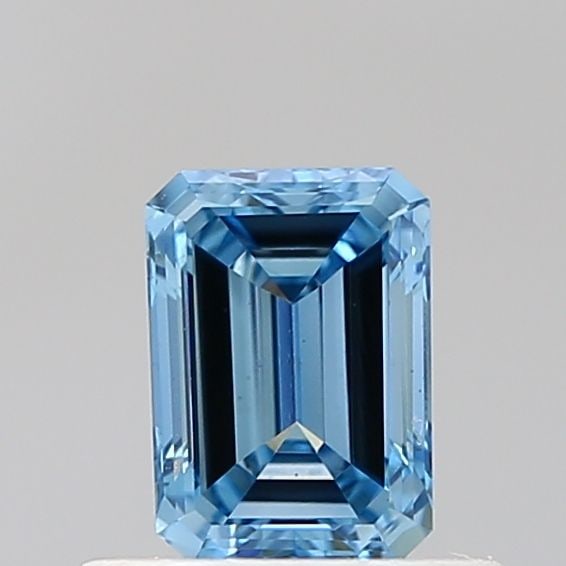 Loose Diamond - EMERALD 0.54ct Fancy Vivid Blue VS1: Loose Diamond - EMERALD 0.54ct Fancy Vivid Blue VS1 Source: This is a real non-mined Diamond that has been grown in a lab Shape: EMERALD Carats: 0.54 Color: Fancy Vivid Blue Certification: IGI PLEASE