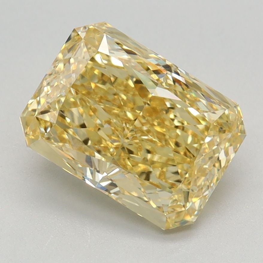 Loose Diamond - RADIANT 2.17ct Fancy Vivid Yellow VVS2: Loose Diamond - RADIANT 2.17ct Fancy Vivid Yellow VVS2 Source: This is a real non-mined Diamond that has been grown in a lab Shape: RADIANT Carats: 2.17 Color: Fancy Vivid Yellow Certification: IGI Vi