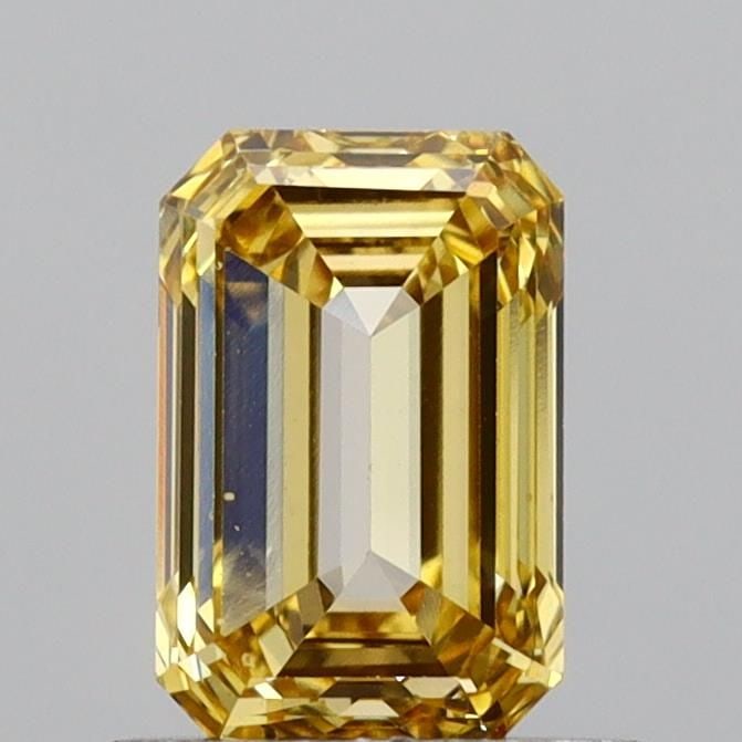 Loose Diamond - EMERALD 1.0ct Fancy Vivid Yellow VS2: Loose Diamond - EMERALD 1.0ct Fancy Vivid Yellow VS2 Source: This is a real non-mined Diamond that has been grown in a lab Shape: EMERALD Carats: 1.0 Color: Fancy Vivid Yellow Certification: NONE Vide