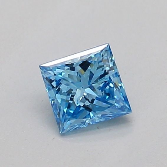 Loose Diamond - PRINCESS 0.21ct Fancy Vivid Blue VS1: Loose Diamond - PRINCESS 0.21ct Fancy Vivid Blue VS1 Source: This is a real non-mined Diamond that has been grown in a lab Shape: PRINCESS Carats: 0.21 Color: Fancy Vivid Blue Certification: IGI PLEAS