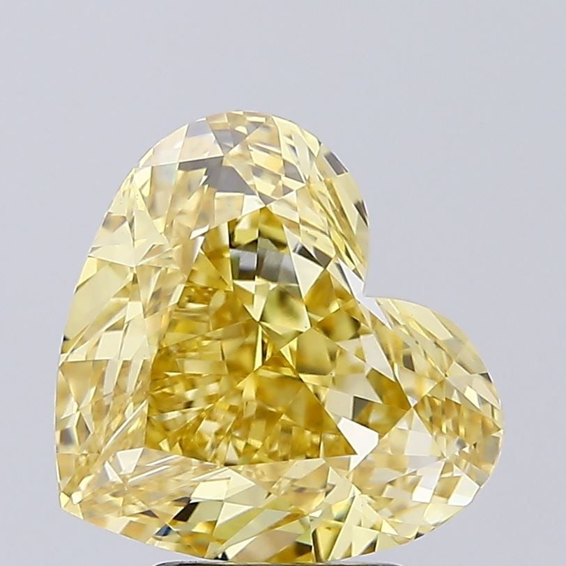 Loose Diamond - HEART 5.07ct Fancy Intense Yellow VS1: Loose Diamond - HEART 5.07ct Fancy Intense Yellow VS1 Source: This is a real non-mined Diamond that has been grown in a lab Shape: HEART Carats: 5.07 Color: Fancy Intense Yellow Certification: IGI Vid