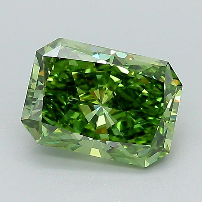 Loose Diamond - RADIANT 1.1ct Fancy Vivid Green VS1: Loose Diamond - RADIANT 1.1ct Fancy Vivid Green VS1 Source: This is a real non-mined Diamond that has been grown in a lab Shape: RADIANT Carats: 1.1 Color: Fancy Vivid Green Certification: IGI Video: