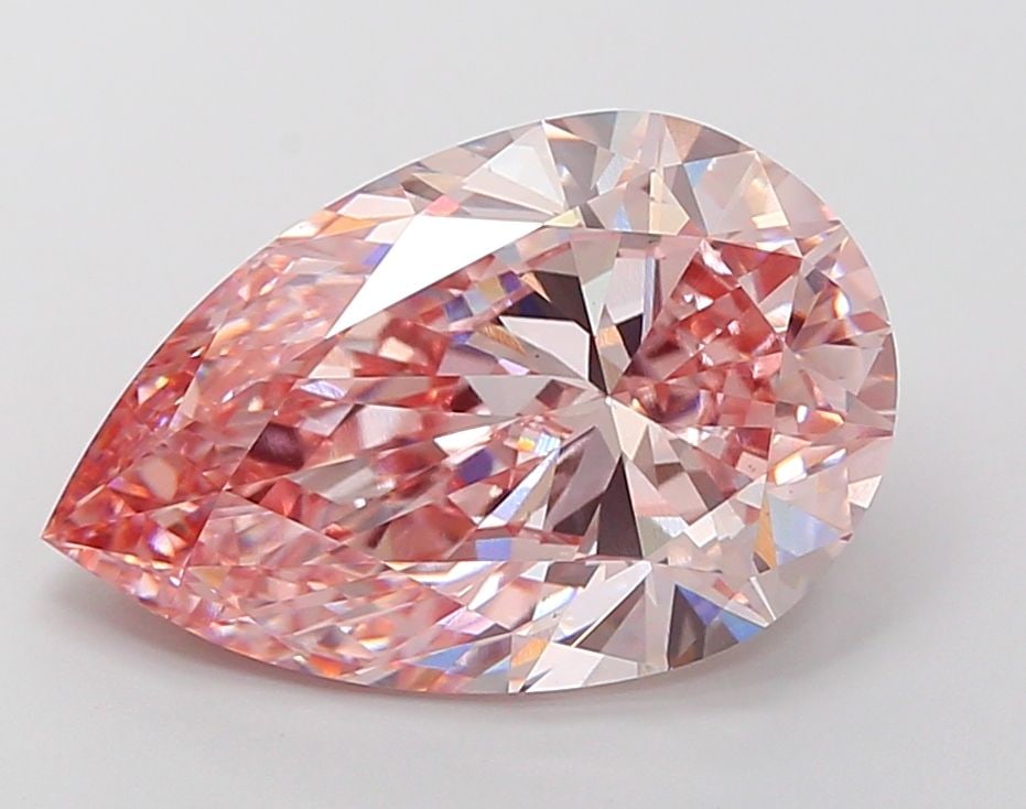 Loose Diamond - PEAR 10.01ct Fancy Intense Pink VS1: Loose Diamond - PEAR 10.01ct Fancy Intense Pink VS1 Source: This is a real non-mined Diamond that has been grown in a lab Shape: PEAR Carats: 10.01 Color: Fancy Intense Pink Certification: IGI Video: