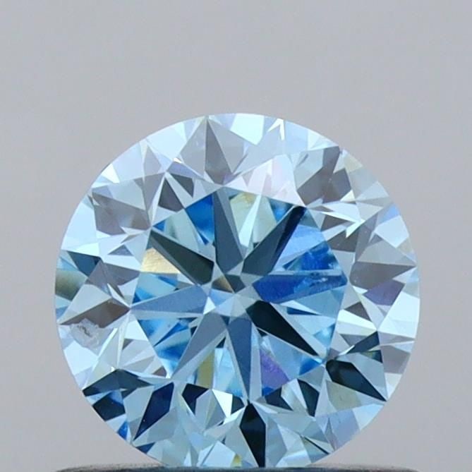 Loose Diamond - ROUND 0.66ct Fancy Vivid Blue SI1: Loose Diamond - ROUND 0.66ct Fancy Vivid Blue SI1 Source: This is a real non-mined Diamond that has been grown in a lab Shape: ROUND Carats: 0.66 Color: Fancy Vivid Blue Certification: IGI Video: