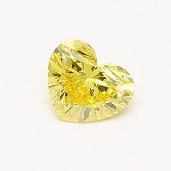Loose Diamond - HEART 0.41ct Fancy Vivid Yellow VS1: Loose Diamond - HEART 0.41ct Fancy Vivid Yellow VS1 Source: This is a real non-mined Diamond that has been grown in a lab Shape: HEART Carats: 0.41 Color: Fancy Vivid Yellow Certification: NONE Video: