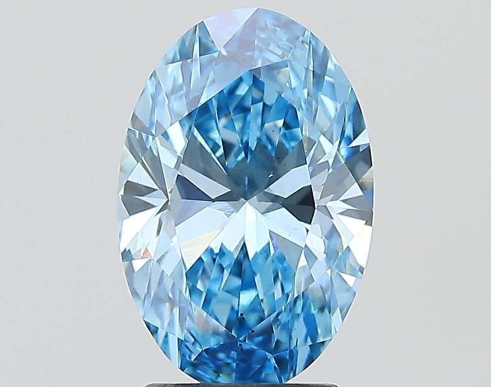 Loose Diamond - OVAL 2.29ct Fancy Vivid Blue VS2: Loose Diamond - OVAL 2.29ct Fancy Vivid Blue VS2 Source: This is a real non-mined Diamond that has been grown in a lab Shape: OVAL Carats: 2.29 Color: Fancy Vivid Blue Certification: IGI Video: